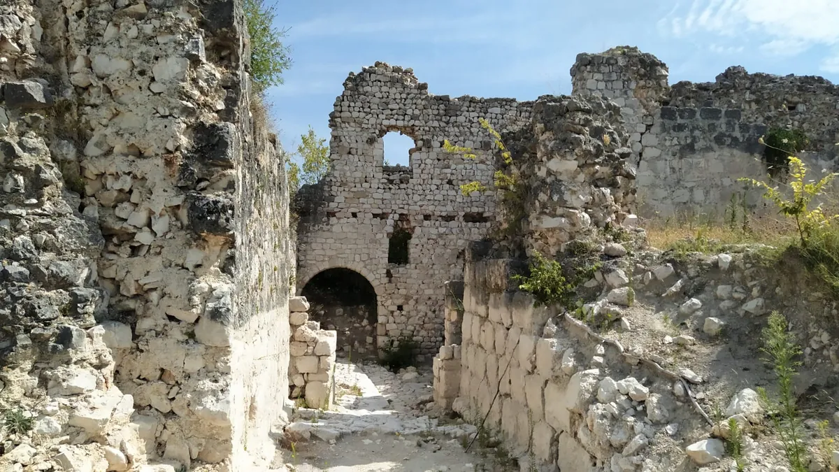 Stone ruins under open sky